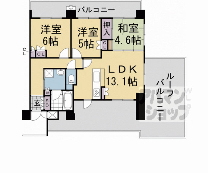 【アメニティ山科駅前】間取