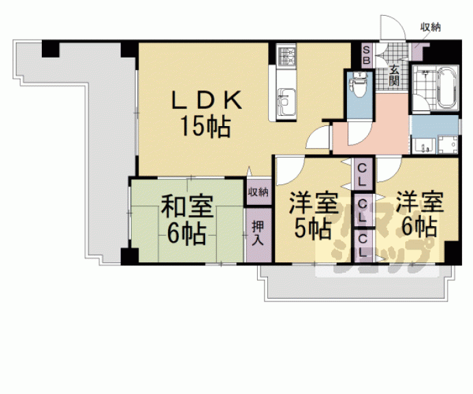 【プレドール向日町東】間取