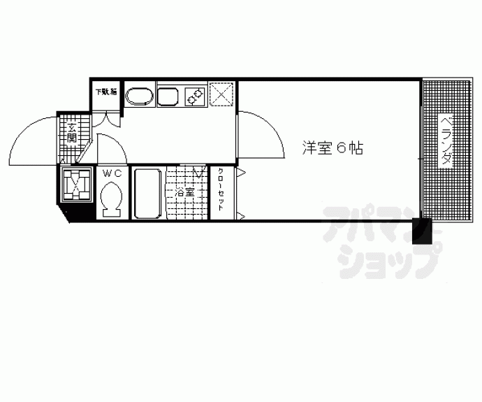 【アクロス京都七条鴨川御苑】間取