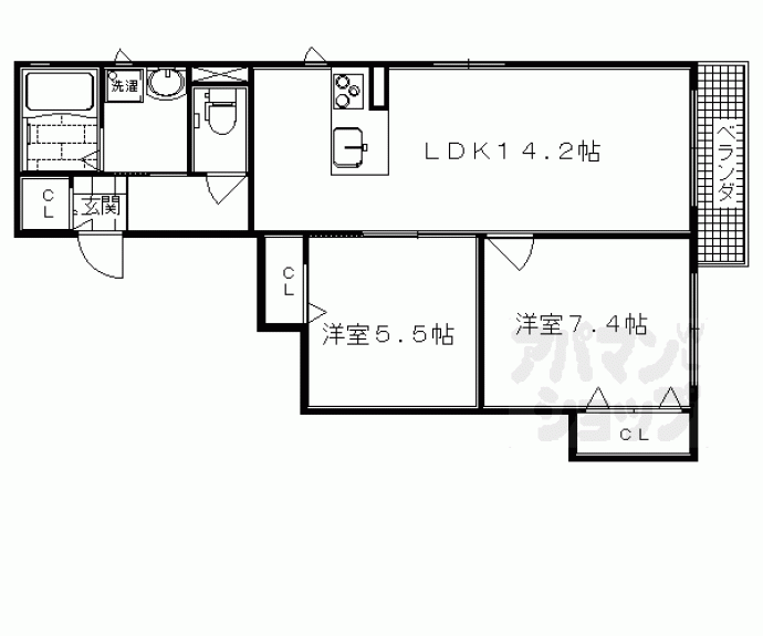 【シャーメゾンＦ・川西】間取