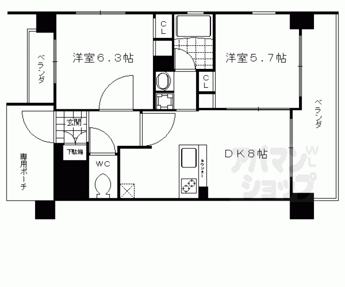 【エステムプラザ京都御所ノ内ＲＥＧＩＡ】間取