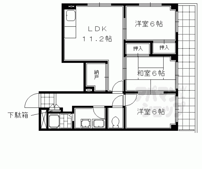 【グランコート高台寺】間取