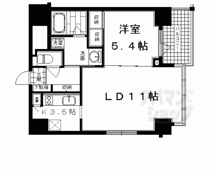 【ダイナシティ二条城前】間取