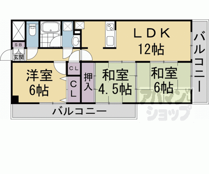 【エルシティ伏見桃山】間取