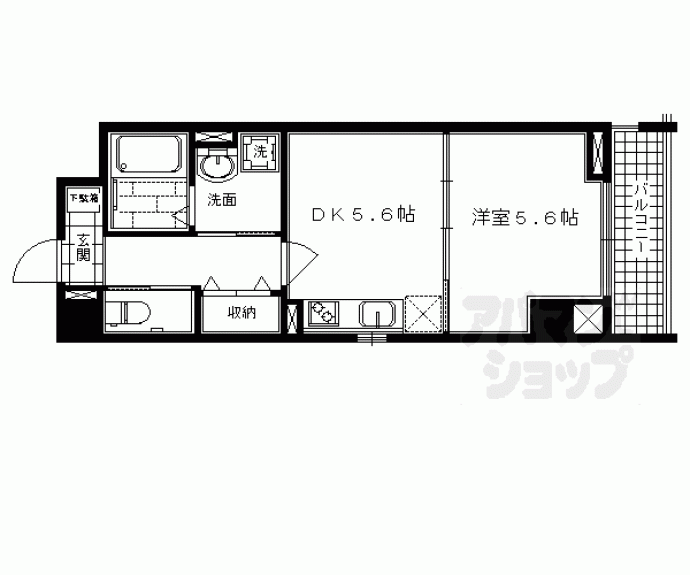 【京都アパートメント６】間取