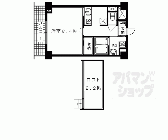 【京都アパートメント６】間取
