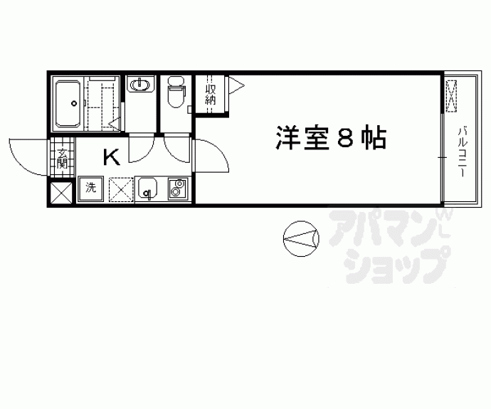 【ワングレース西大路】間取