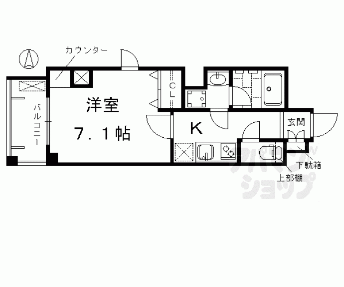 【アスヴェル京都東寺前Ⅱ】間取