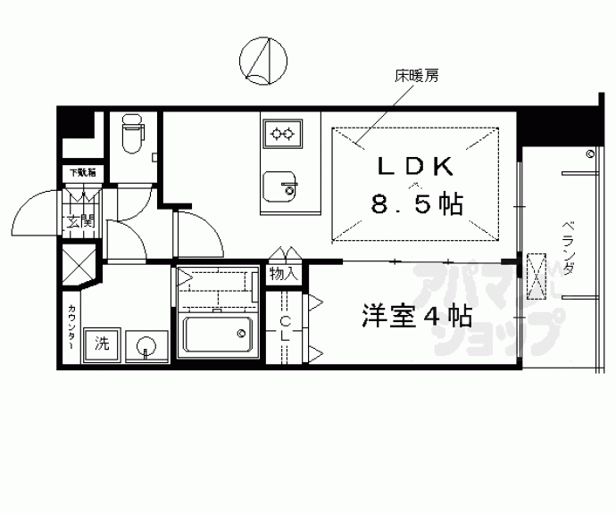 【プレサンス京都鴨川】間取
