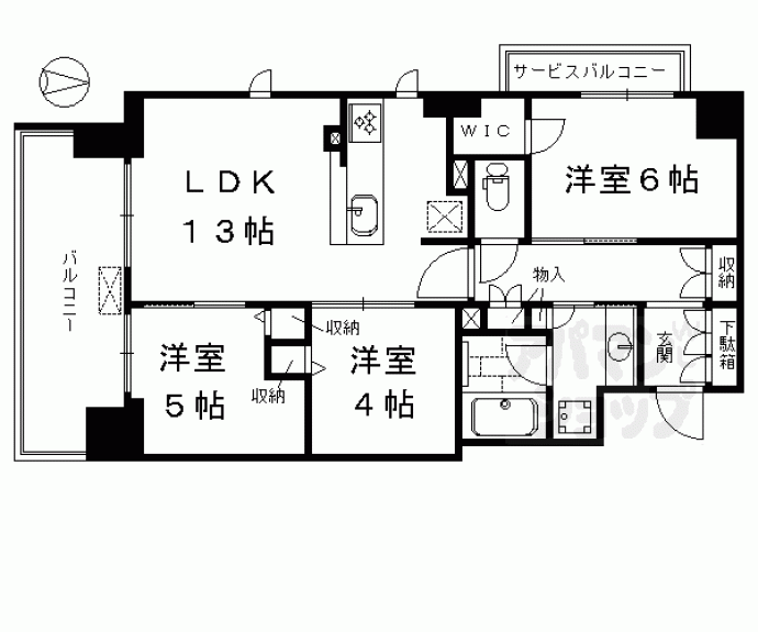 【プレサンスロジェ京都烏丸五条】間取