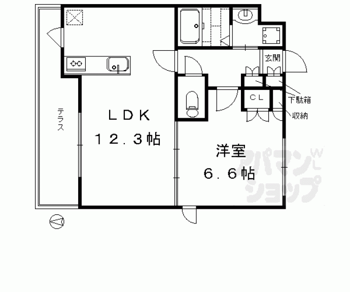 【appartment PARC Ⅱ】間取