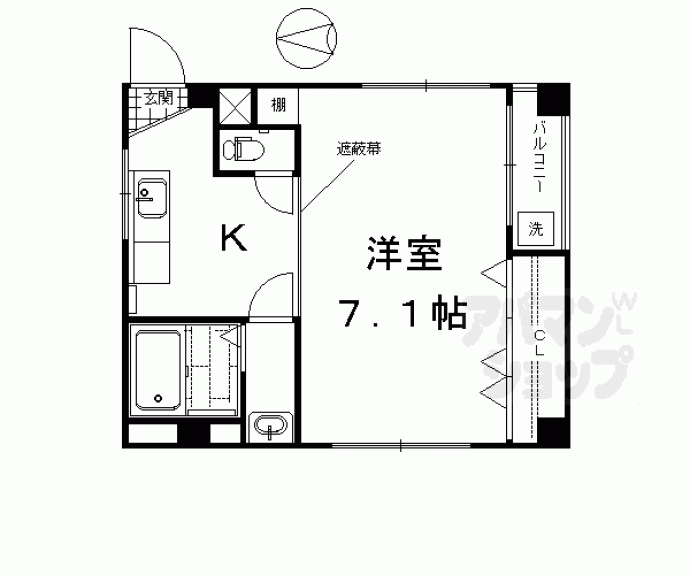 【コーポ東福寺】間取