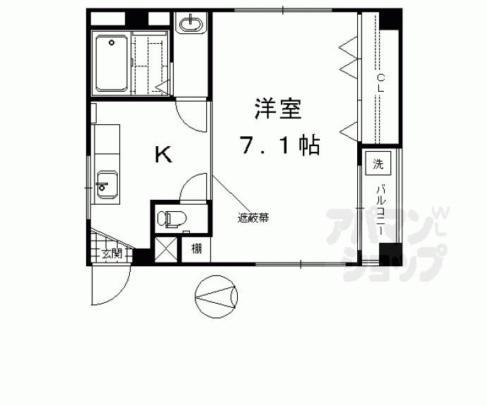 【コーポ東福寺】間取