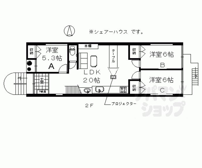 【biblion高瀬川】間取