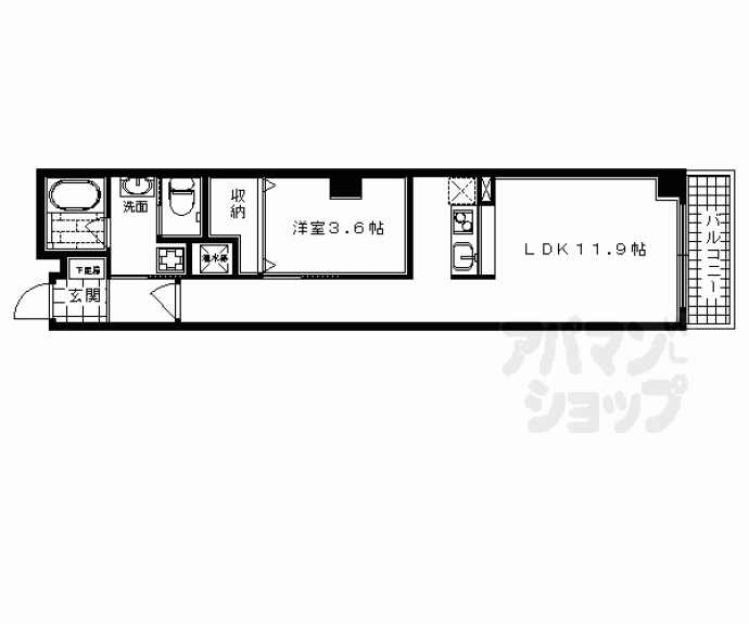 【ソレイユ京都二条】間取