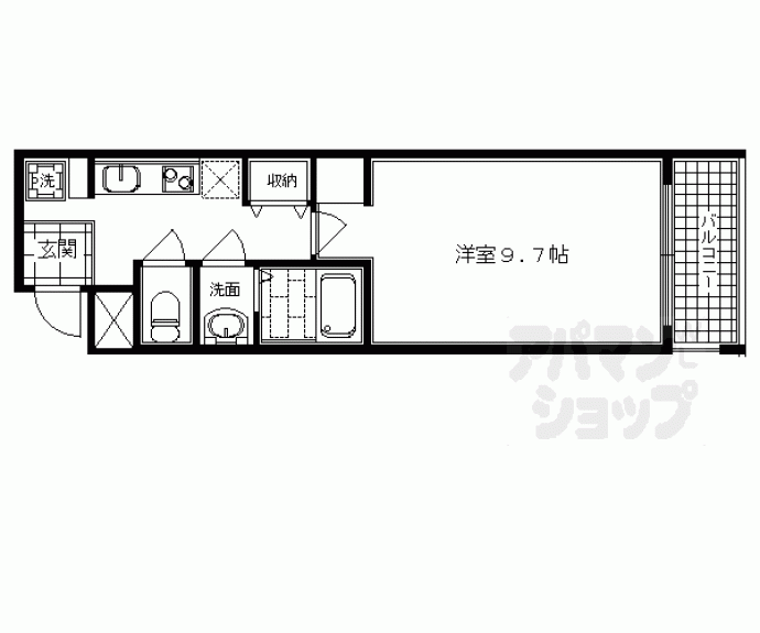 【ルクラ京都三条油小路】間取