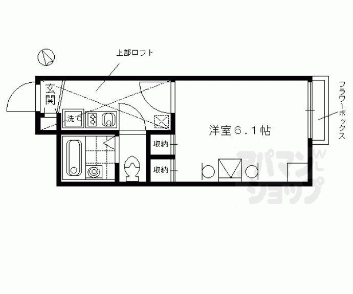 【オルディネール東山泉涌寺】間取