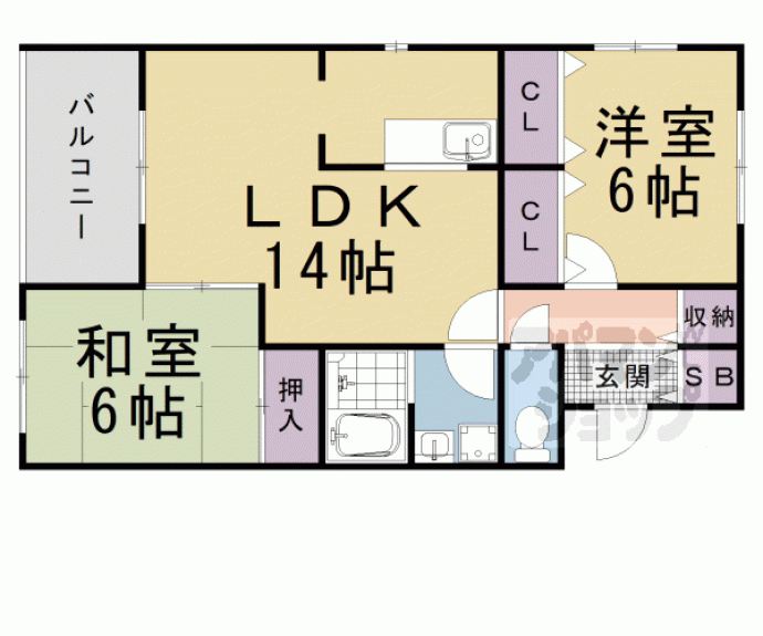 【ヘーベルヒルズ西向日】間取