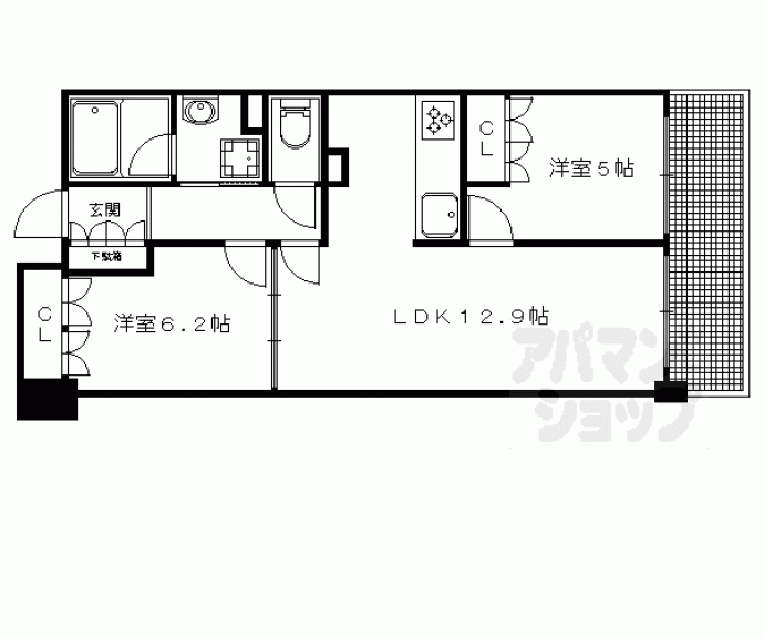 【イーグルコート三条京阪】間取