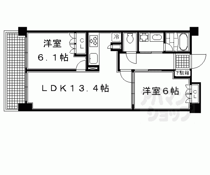 【イーグルコート三条京阪】間取