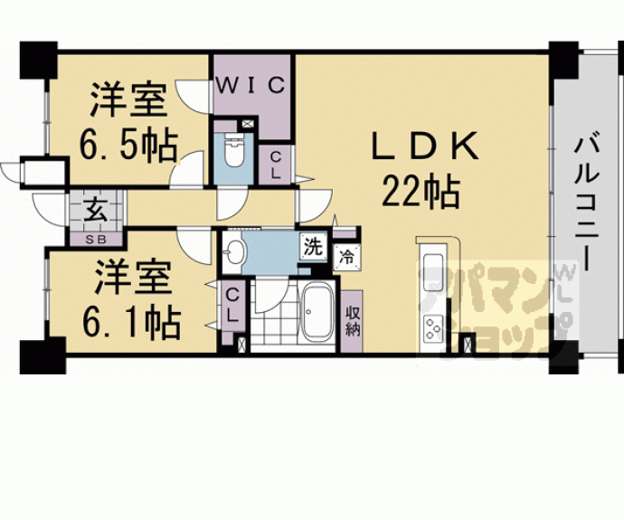 【パデシオン京都七条ミッドパーク】間取