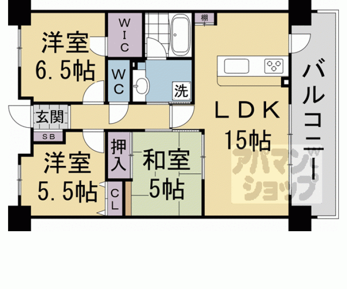 【パデシオン京都七条ミッドパーク】間取