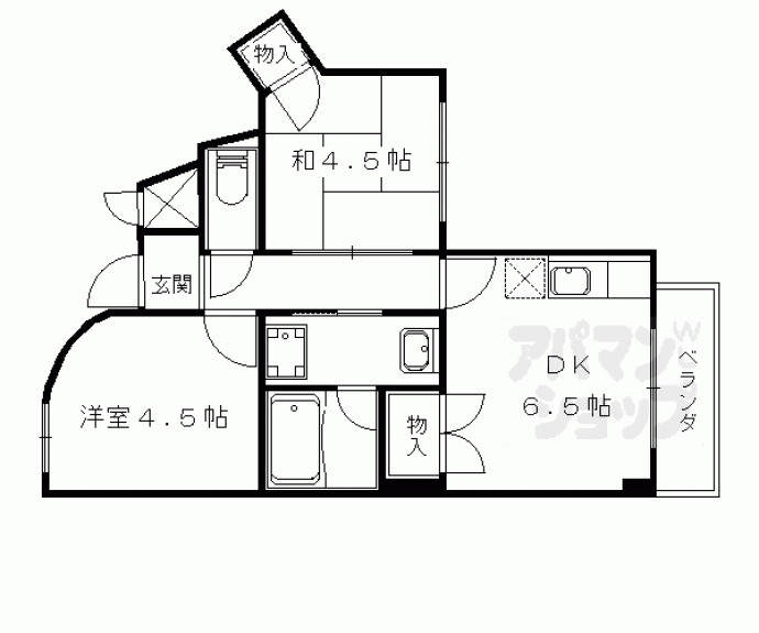 【ドルチェ椥辻】間取