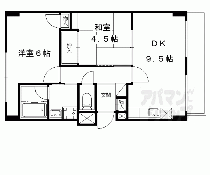 【ドルチェ椥辻】間取