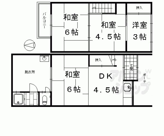 【吉祥院春日町貸家】間取