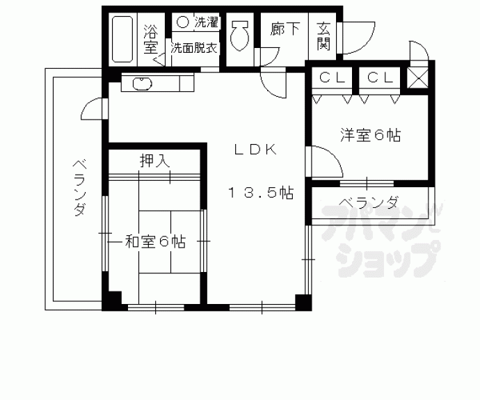 【ランブラス南長岡京】間取