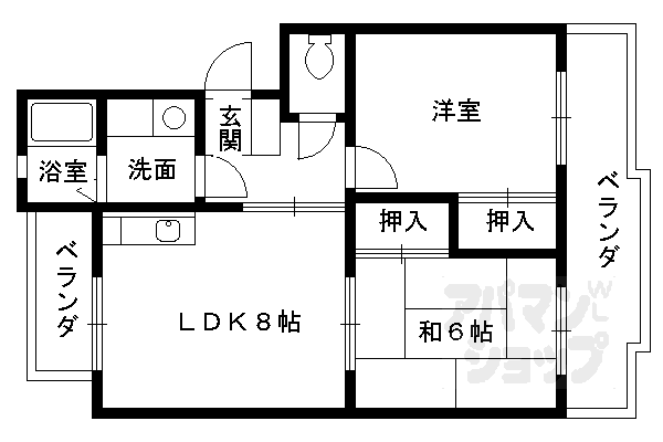 【ラセーヌ大山崎（大北）】間取