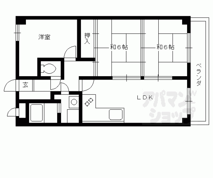 【ヴィーヴル長岡京】間取