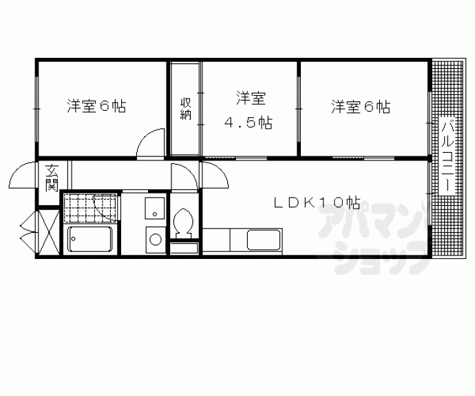 【メロディーハイム長岡京】間取