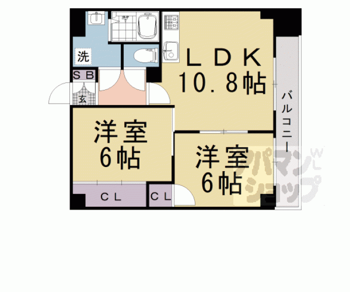 【コモド長岡京】間取