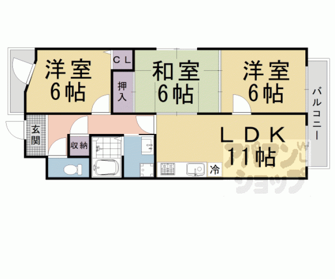 【アグラード長岡京】間取