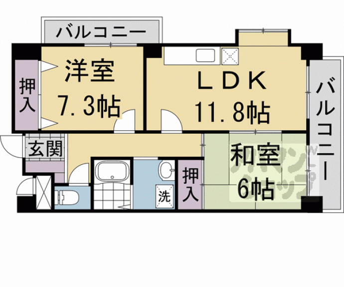 【アグラード長岡京】間取