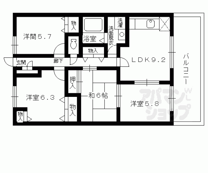 【エスポワールＫＹＯ】間取