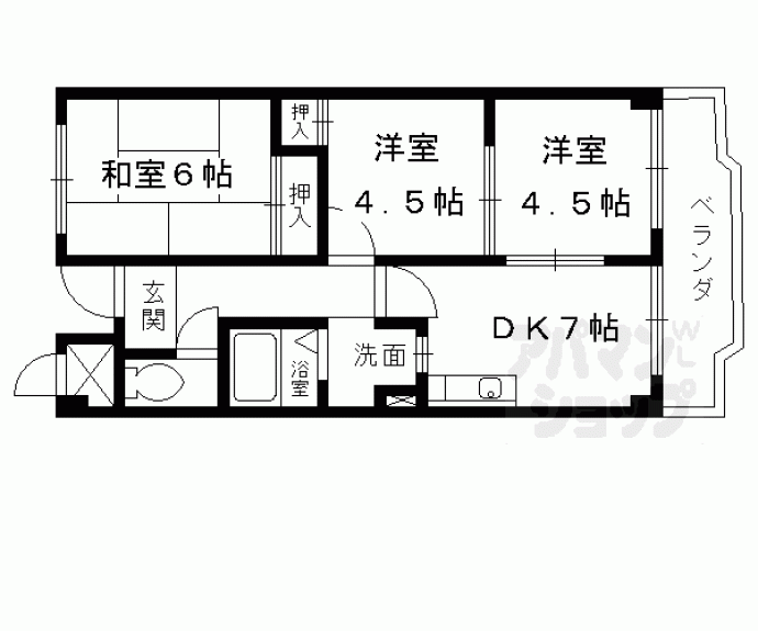 【マンション晃苑】間取