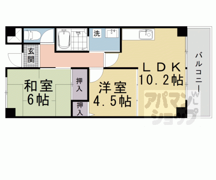 【マンション晃苑】間取
