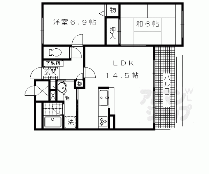 【エルパティオ桂南】間取