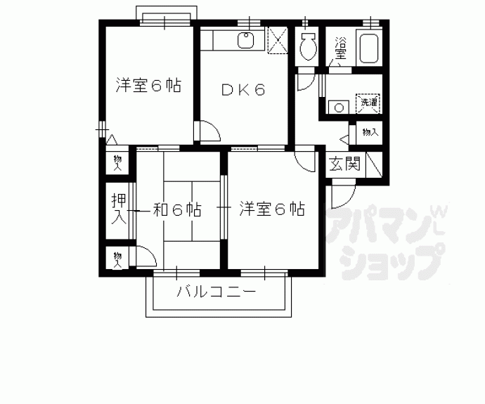 【セジュール南京都】間取