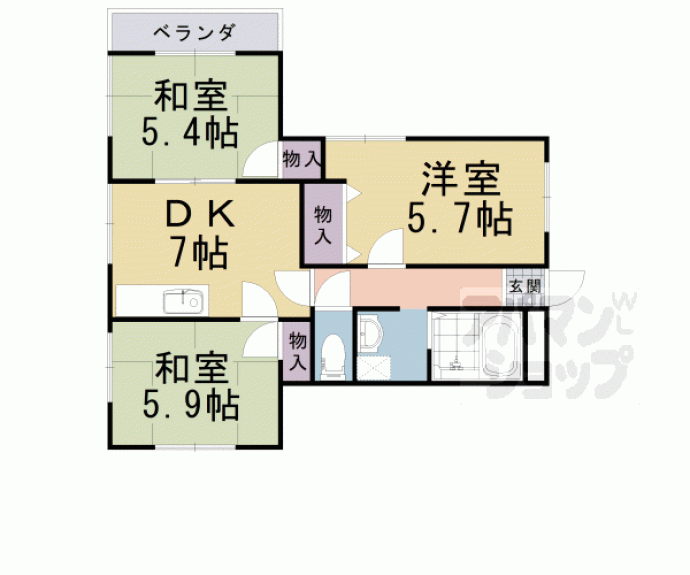 【ラグナグリーン】間取