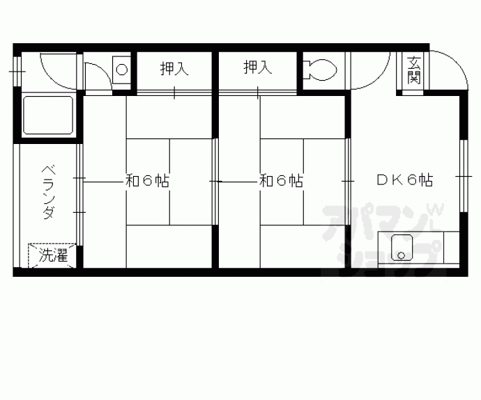 【西向日ハイツ】間取