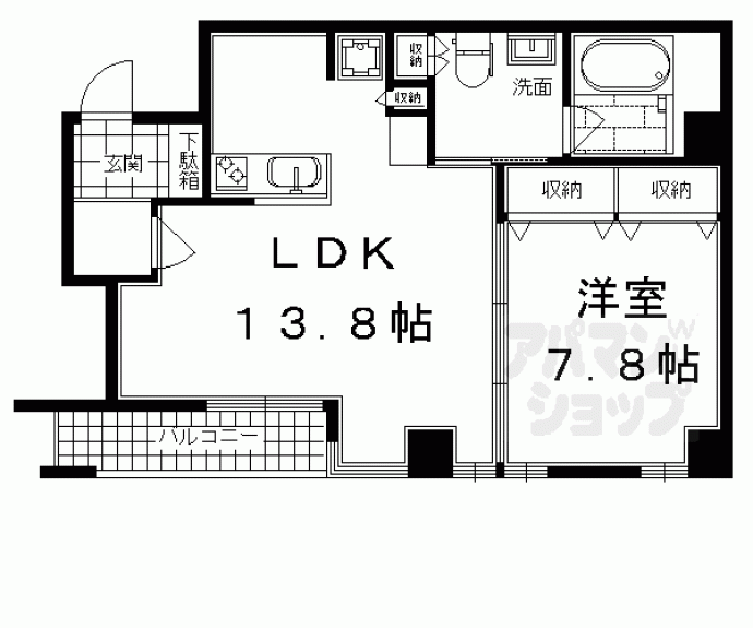 【クリスタルグランツ京都高辻】間取