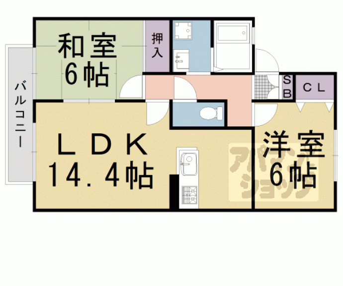 【ヴィレッジ海印Ｃ棟】間取