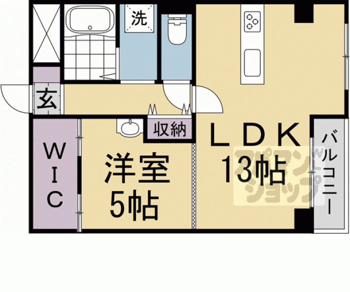 【西京極大門ハイツ】間取