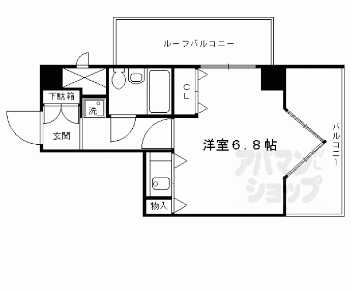 【DETOM-1三条通】間取
