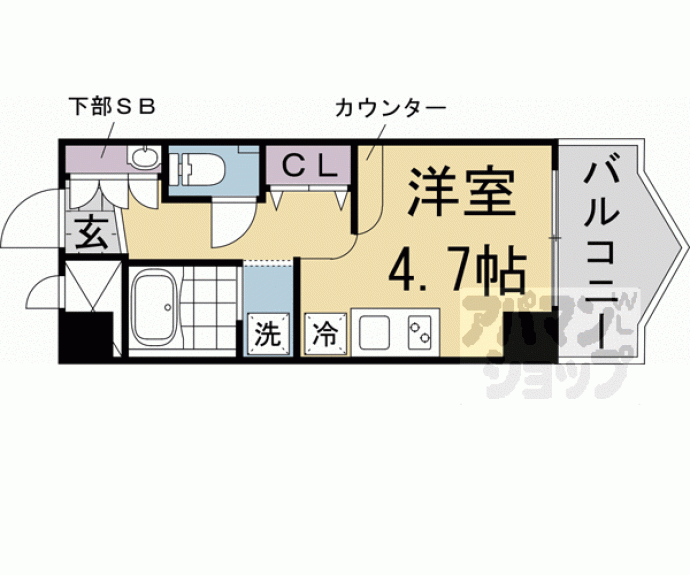 【ＤＥＴＯＭ－１三条通】間取