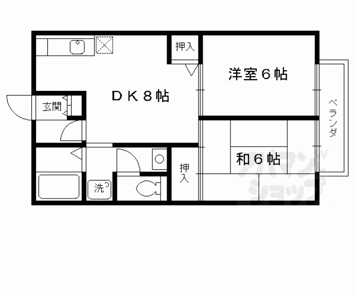 【クレール嵯峨】間取