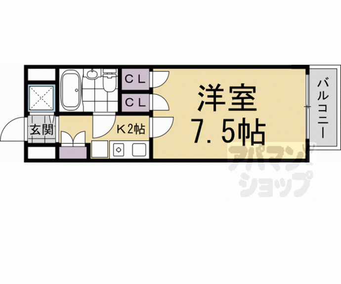 【アクシルコート京都二条】間取